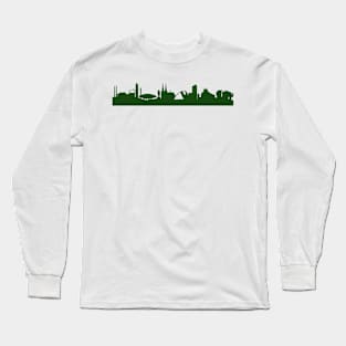 EINDHOVEN skyline in forest green Long Sleeve T-Shirt